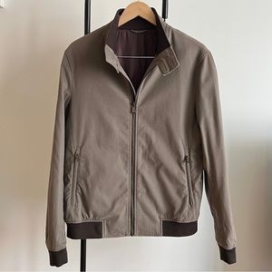 Custom Made Cedar Brushed Bomber Jacket by Knot Standard NYC